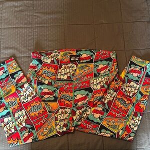 CVG Comic Book Print Shorts with Bold Graphics